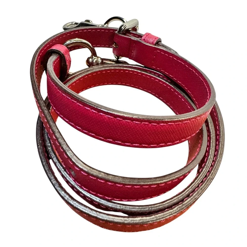 Coach Raspberry Pink Leather East West Gallery‎ Tote Bag Purse Handbag